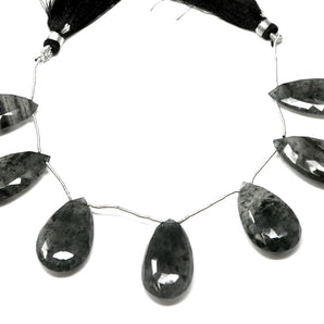 Moss Aquamarine Faceted Pear Drops,15x28-18x30 mm, Rich Color, Aquamarine Gemstone Beads, (MAQ-PR-15x28-18x30)(321)