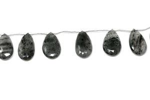 Moss Aquamarine Faceted Pear Drops,15x28-18x30 mm, Rich Color, Aquamarine Gemstone Beads, (MAQ-PR-15x28-18x30)(321)