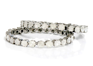 Pave Diamond Rose Cut Bangle, 925 Sterling Silver Bangle with Antique Finish, (DBG-24)