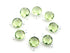 Silver Faceted Green Amethyst Coin Connector, 10-11 mm, (SSBZC-7125)