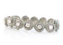 Pave Diamond & Rosecut Link Bracelet, 925 Sterling Silver Bracelet, (DBG-28)