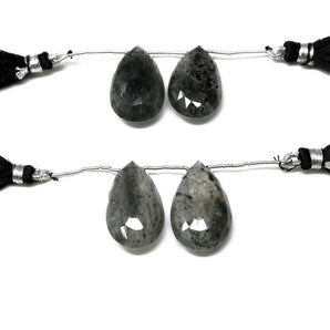 Moss Aquamarine Faceted Pear Drops, 15x26 mm, Rich Color, Aquamarine Gemstone Beads, (MAQ-PR-15x26)(326)