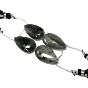 Moss Aquamarine Faceted Pear Drops, 18x28-19x32 mm, Rich Color, Aquamarine Gemstone Beads, (MAQ-PR-18x28-19x32)(327)