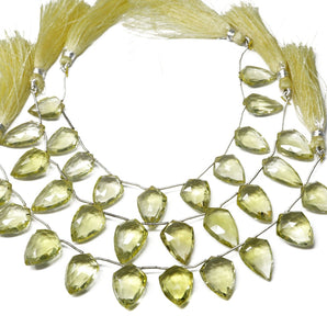 Genuine Natural Lemon Topaz Faceted Fancy Drops, 12x17-13x19 mm, Rich Color, (LTZ-FCY-12x17-13x19)(328)