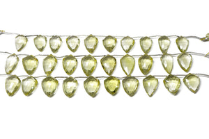 Genuine Natural Lemon Topaz Faceted Fancy Drops, 12x17-13x19 mm, Rich Color, (LTZ-FCY-12x17-13x19)(328)