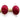 Silver Faceted Dyed Ruby Oval Connector ,13x17 mm, (SSBZC-7348) - Beadspoint