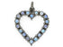 Pave Diamond Rainbow Moonstone Heart Pendant, (DMN-1009)