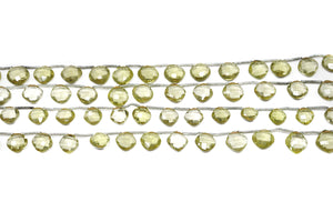 Genuine Natural Lemon Topaz Faceted Diamond Shape Drops, 8-9 mm, Rich Color, (LTZ-DIA-8-9)(336)