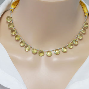 Genuine Natural Lemon Topaz Faceted Diamond Shape Drops, 8-9 mm, Rich Color, (LTZ-DIA-8-9)(336)