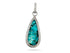 Pave Diamond Turquoise Drop Pendant, (DTR-2042)