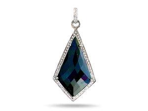 Pave Diamond & Black Onyx Kite Pendant, (DGM-8008)