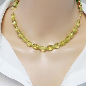 Genuine Natural Lemon Topaz Faceted Oval Drops, 8x12-9x14 mm, Rich Color, (LTZ-OV-8x12-9x14)(341)