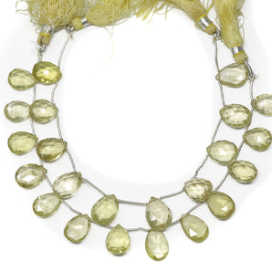 Genuine Natural Lemon Topaz Faceted Pear Drops, 10x13 mm, Rich Color, (LTZ-PR-10x13)(347)
