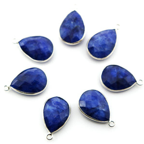 Silver Lapis Faceted Pear Bezel, 14X18 mm, (SSBZC-9022) - Beadspoint