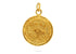 Sterling Silver Artisan Good Luck Medallion Charm, (AF-391)
