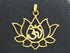 Sterling Silver Artisan Lotus Charm with Ohm, (AF-361)