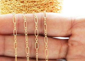 14K Gold Filled Long and Short chain, 2.3x5 mm, (GF-011)