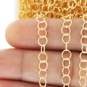 Gold Filled Round Cable Chain, 5.3 mm, (GF-019)