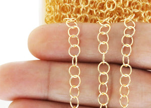 Gold Filled Round Cable Chain, 5.3 mm, (GF-019)