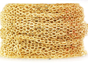 Gold Filled Heavy Flat Oval Cable Chain, 3x2 mm links, (GF-022)