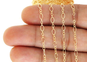 14K Gold Filled Long and Short Cable Chain, 2x1.5 mm, (GF-049)