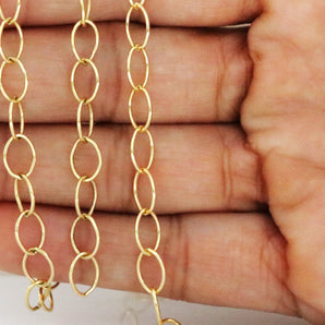 14K Gold Filled Large Oval Cable Chain, 7.5x5.5 mm, (GF-051)