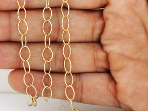 14K Gold Filled Large Oval Cable Chain, 7.5x5.5 mm, (GF-051)