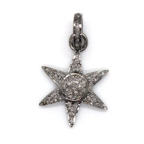 Pave Diamond Star Charm (DCH-80) - Beadspoint