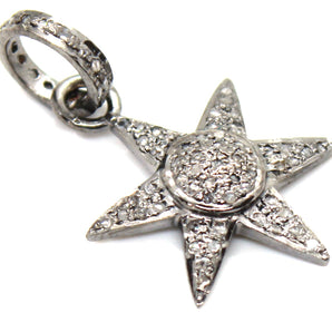 Pave Diamond Star Charm (DCH-80) - Beadspoint