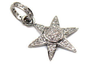 Pave Diamond Star Charm (DCH-80) - Beadspoint