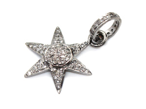 Pave Diamond Star Charm (DCH-80) - Beadspoint
