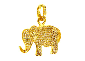 Pave Diamond Elephant  Pendant, (DPM-1178)