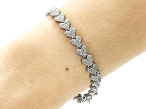 Pave Diamond Heart Bracelet, (DBG-66)
