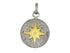 Pave Diamond Compass Medallion Pendant, (DPM-1195)