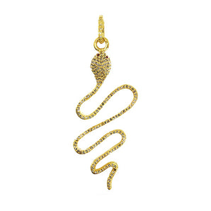 Pave Diamond Snake Pendant, (DPL-2431)