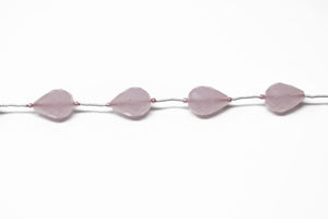 Rose Quartz Faceted Long Drilled Tear Drops, 10x16 mm, Rich Color, Quartz Gemstone Beads, (RQ-TRLD-10x16)(396)