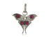 Pave Diamond Luna Moth Pendant with Ruby, (DPS-151)
