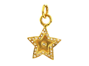 Pave Diamond Star Charm, (DCH-166)