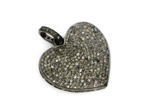 Pave Diamond Heart Pendant,  (DPM-1102) - Beadspoint