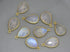 Gold Plated Rainbow Moonstone Faceted Pear Bezel, 17-18X13 mm, (BZC-2042)