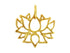 Sterling Silver Vermeil Artisan Handmade Blooming Lotus Charm, (AF-418)