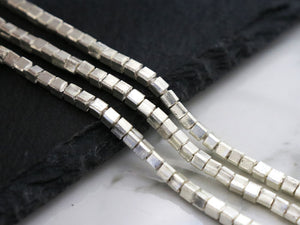 20 of Karen Hill Tribe Silver Cube Beads, 3 mm, (TH-8009)