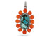 Pave Diamond Turquoise and Carnelian Pendant, (DPL-2441)