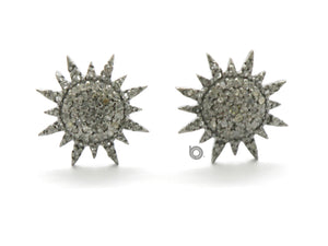 Pave Diamond Starburst Studs Earrings studs, (DER-1066) - Beadspoint