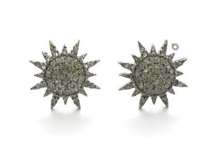 Pave Diamond Starburst Studs Earrings studs, (DER-1066) - Beadspoint