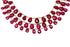 Natural Red Quartz Faceted Pear Drops, 6x8-7x10 mm, Rich Color, Quartz Gemstone Beads, (RQZ-PR-6x8-7x10)(417)