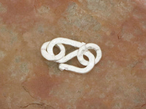 1 of Karen Hill Tribe Silver Hammered S-Clasp, 19x10 mm, (8070-TH)