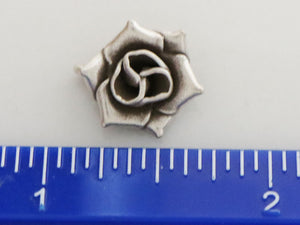 1 of Karen Hill Tribe Silver 3D Rose Charm, 12 mm, (8085-TH)