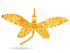 Sterling Silver Vermeil Artisan Dragonfly Pendant with granulation, (AF-491)