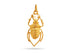 Sterling Silver Vermeil Artisan Beetle Pendant, (AF-495)